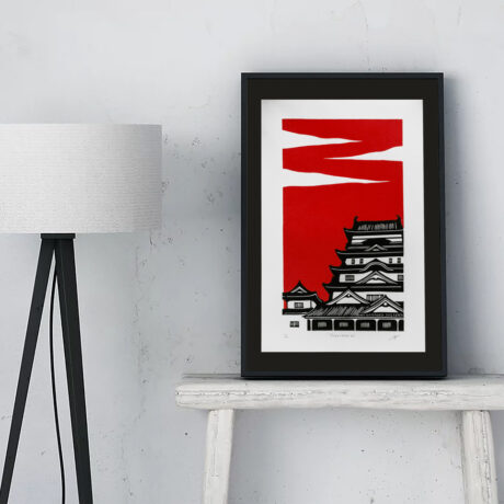 linogravure-fukuyama-japon-rouge-1