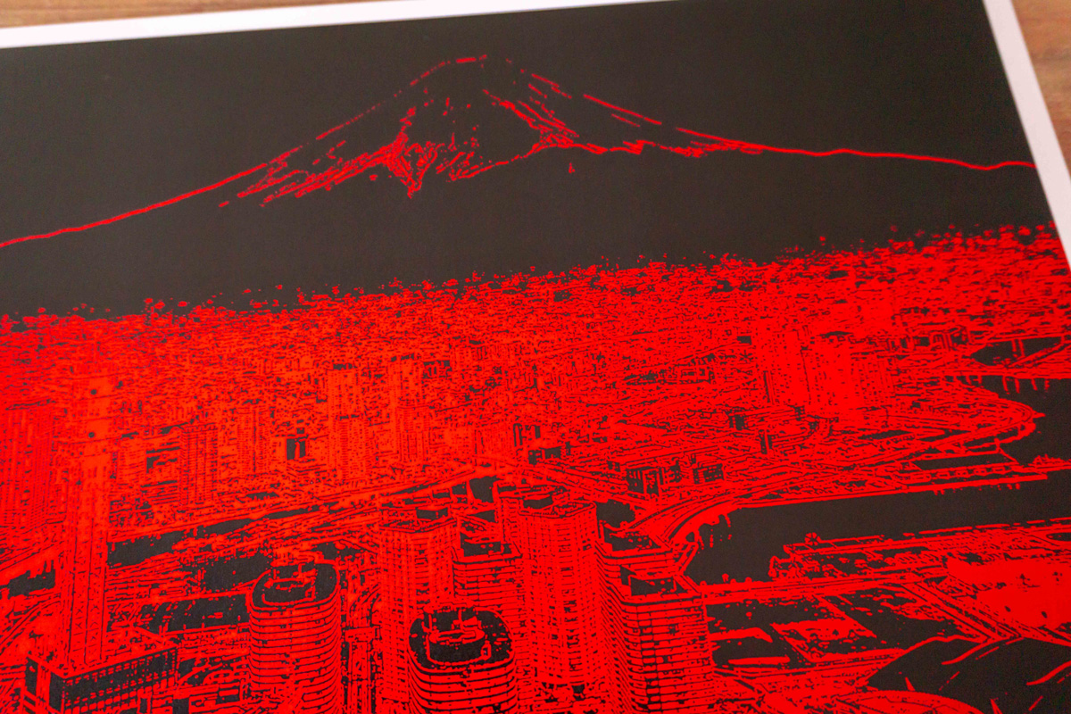 Poster Reproduction Fuji-san 30x40 cm - CÉDRIC FOURNIER